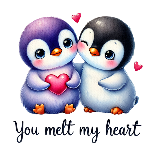 Bügelbild Valentine Pinguine File 46