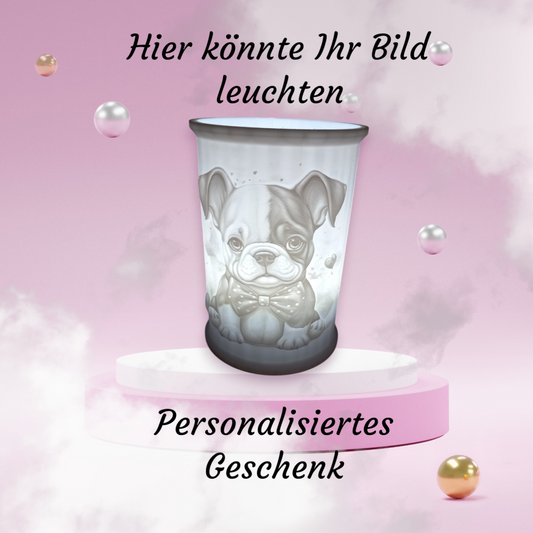 personalisierter 3D Zylinder schwarz/weiss