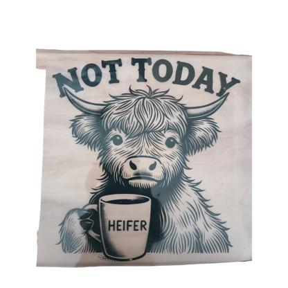 Bügelbild Highland Cow (Not Today)