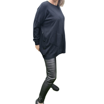 Pullover in Taupe und Schwarz