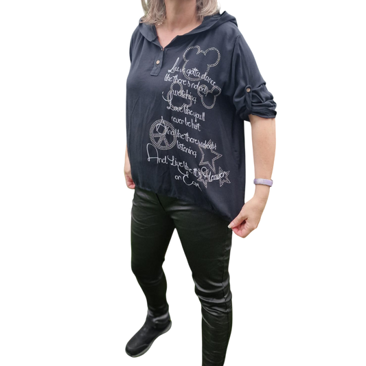 Blusen-Hodie mit Mickey