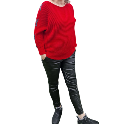 Strickpullover mit Schleifen