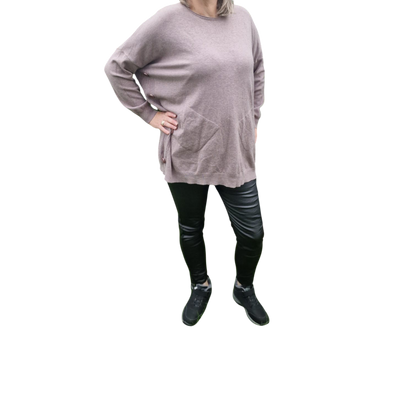 Pullover in Taupe und Schwarz