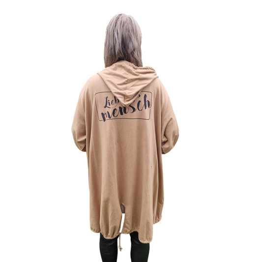Cardigan Lieblingsmensch mit Kapuze