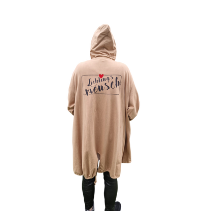 Cardigan Lieblingsmensch mit Kapuze