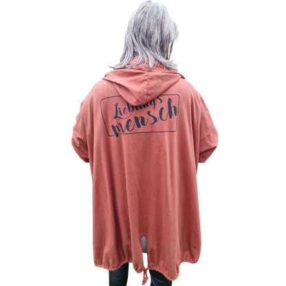Cardigan Lieblingsmensch mit Kapuze