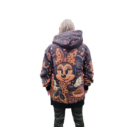 Jacke bedruckt Minnie Mouse mit Strickbündchen