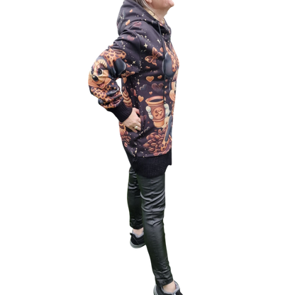 Jacke bedruckt Minnie Mouse mit Strickbündchen