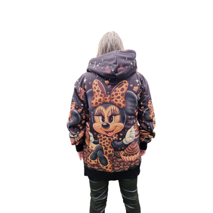 Jacke bedruckt Minnie Mouse mit Strickbündchen