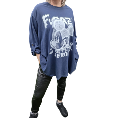 Shirt Mickey Mouse Druck Langarm