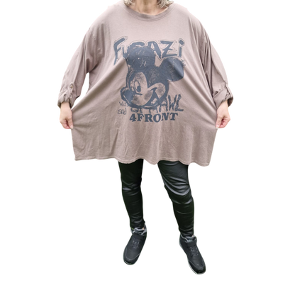 Shirt Mickey Mouse Druck Langarm