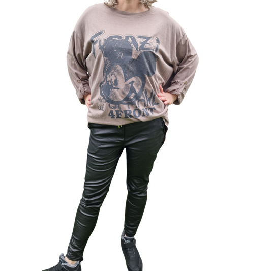 Shirt Mickey Mouse Druck Langarm