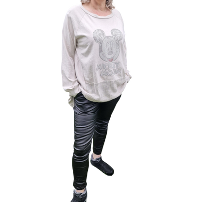 Langarmshirt Vokuhila mit Mickey Mouse