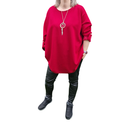Basic Shirt Langarm mit Kette bis Gr. 50
