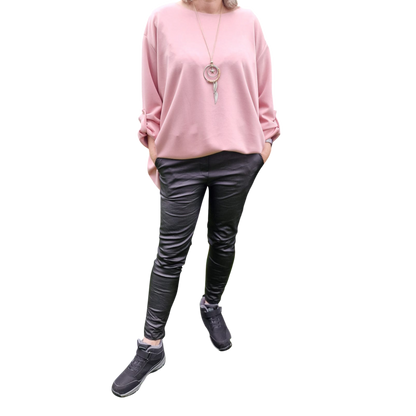 Basic Shirt Langarm mit Kette bis Gr. 50