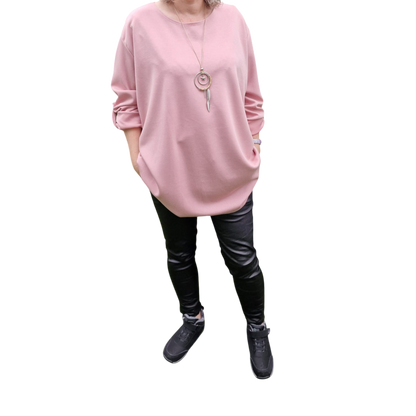 Basic Shirt Langarm mit Kette bis Gr. 50