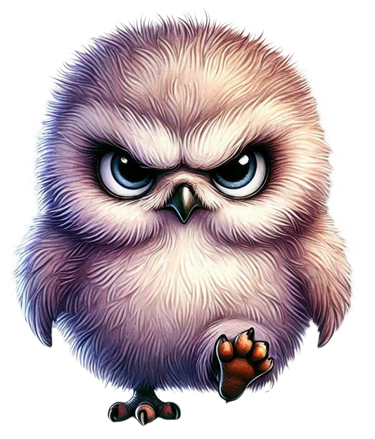 Bügelbild Grumpy Eule 205510