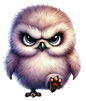 Bügelbild Grumpy Eule 205510