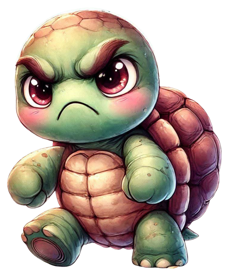 Bügelbild Grumpy Schildkröte 205733