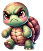 Bügelbild Grumpy Schildkröte 205733