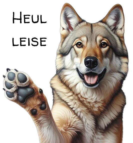 Bügelbild Hund Heul leise
