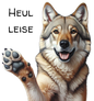 Bügelbild Hund Heul leise