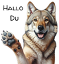 Bügelbild Hund Hallo Du