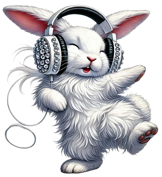 Bügelbild Dancing Hase