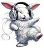 Bügelbild Dancing Hase