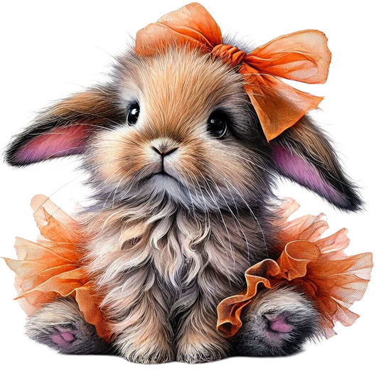Bügelbild Hase in Tüll