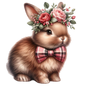 Bügelbild Hase Braun