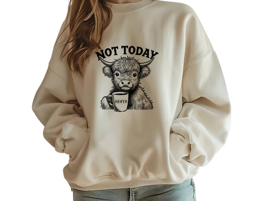 Bügelbild Highland Cow (Not Today)