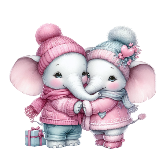Bügelbild Valentin Elefant