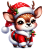 Bügelbild Rentier Weihnachten 18