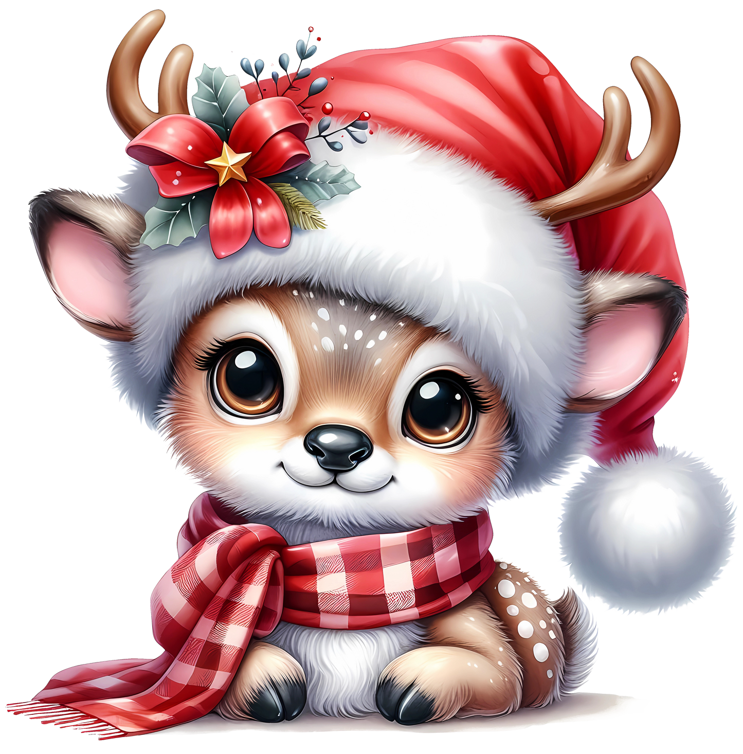 Bügelbild Rentier liegend Weihnachten 24