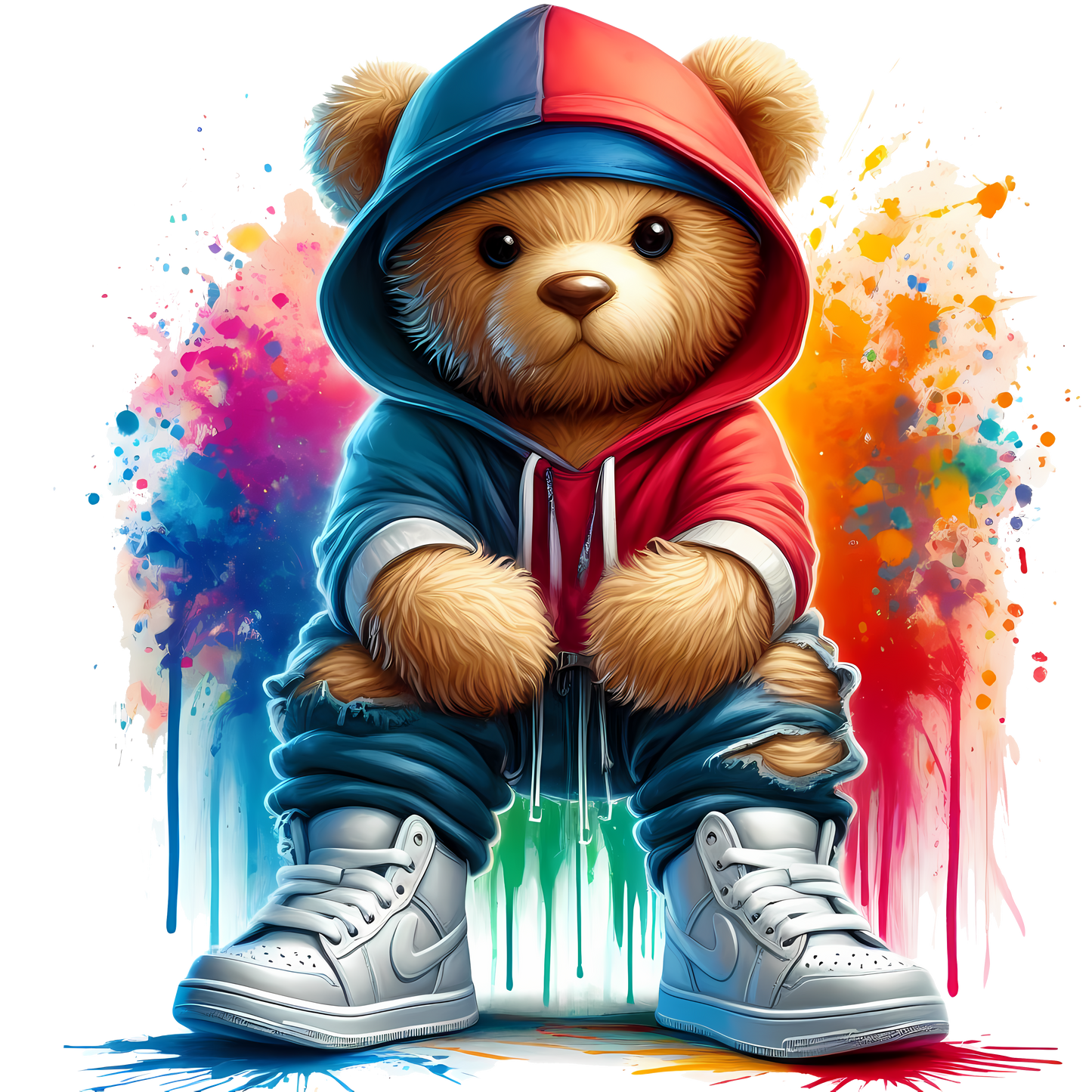 Bügelbild Teddy Hiphop 1