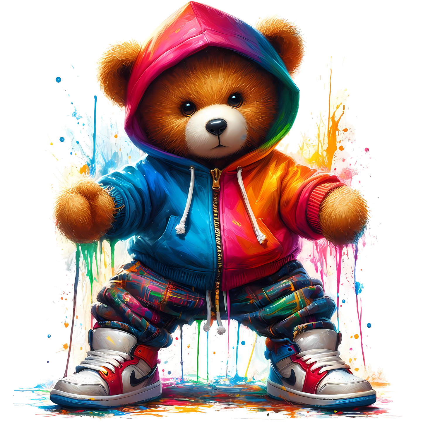 Bügelbild Teddy Hiphop 5